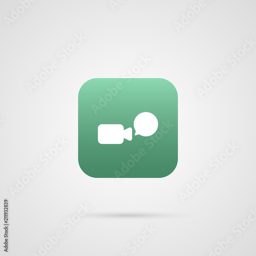 Video Chat icon. Vector app