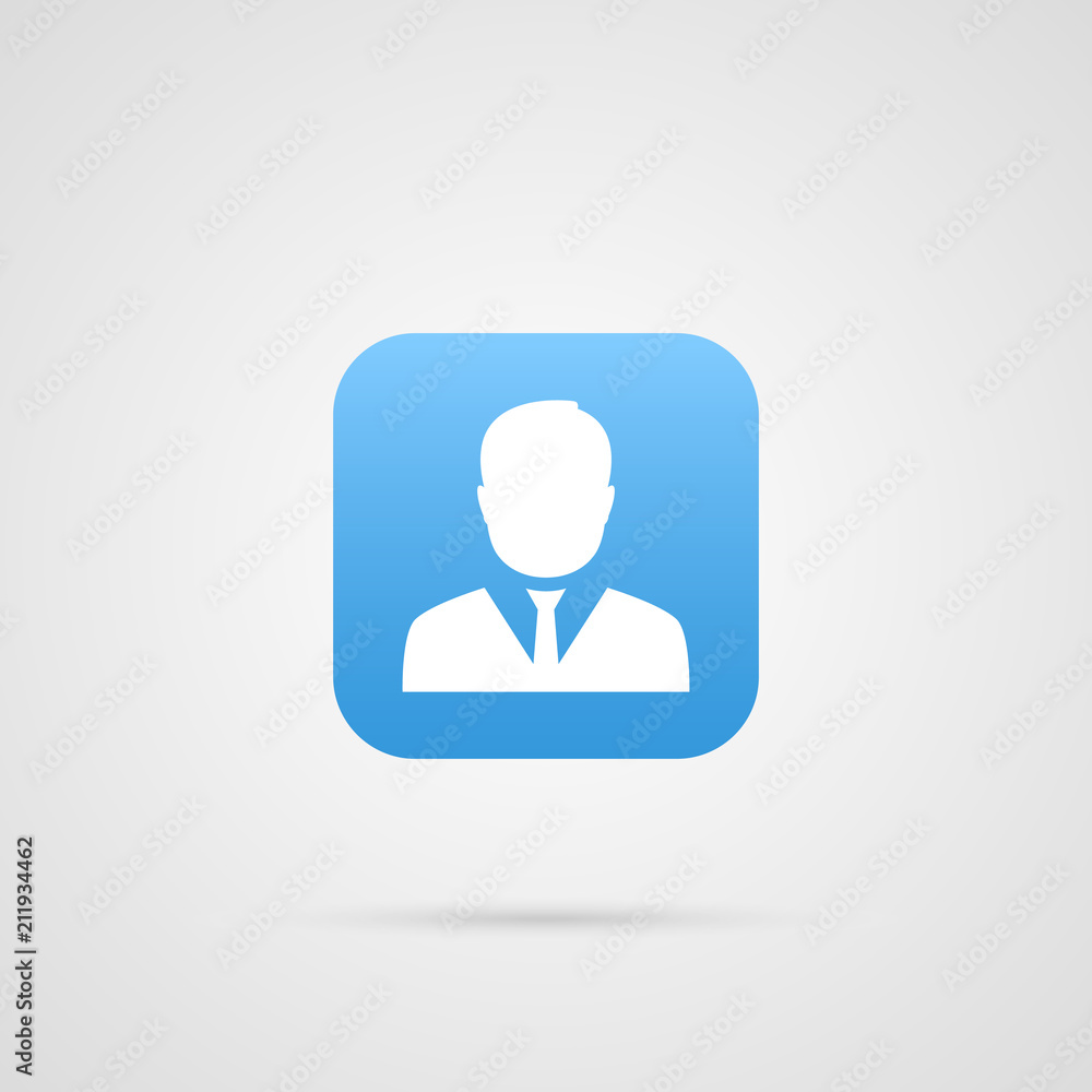 Business User Icon App. Vector silhouette Business User Icon App. Vector silhouette