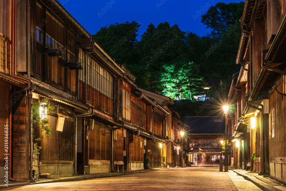 金沢 ひがし茶屋街 夜景