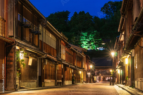 Obraz na płótnie 金沢 ひがし茶屋街 夜景 w salonie