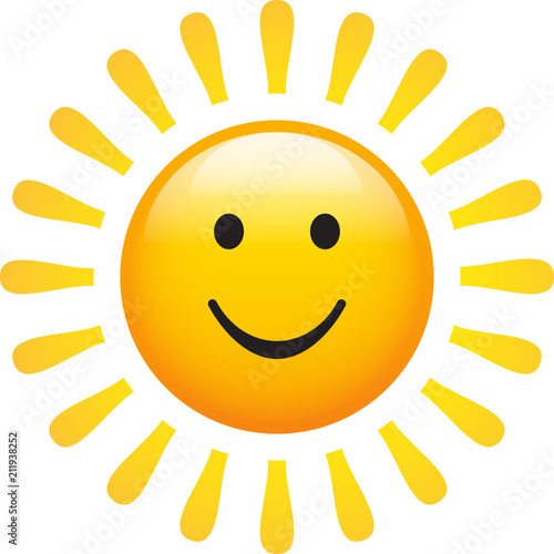 Sun smiling with happy face