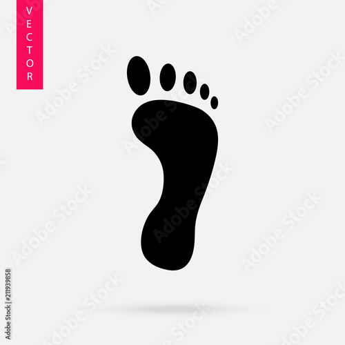 Footprint icon, vector