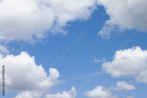 Nature of beautiful cloud on blue sky. Bright time, Morning light