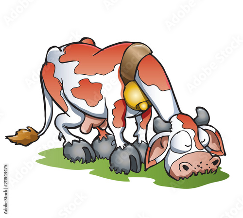 Diary red holstein cow pasturing