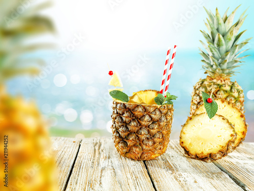 fresh pineapple and summer time 