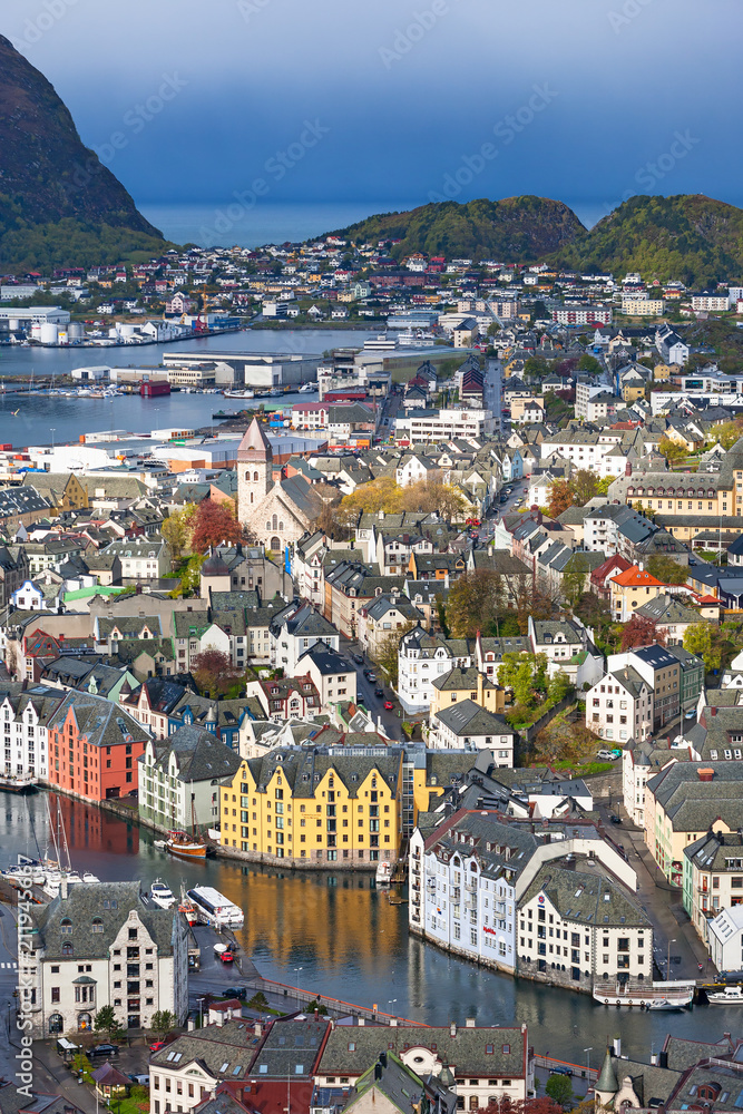 City View of Alesund in Norway