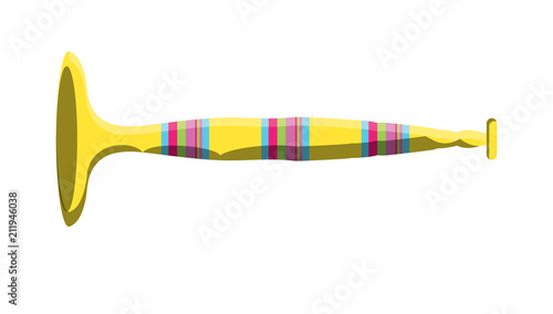 air horn icon over white background, vector illustration