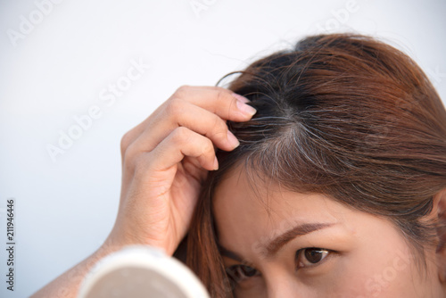 gray hair and hair loss problem