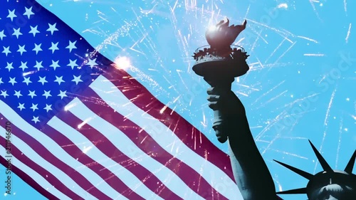 Independence Day, July 4, USA, a statue of liberty
