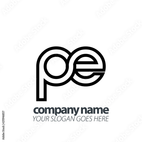 Initial Letter PE Design Linked Logo