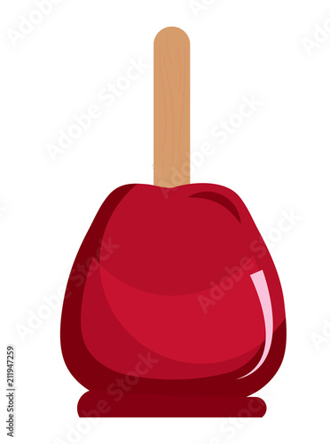 sweet apple icon over white background, vector illustration