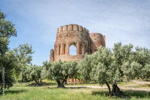Quadro su tela Parco Scolacium, ancient Bizantine church