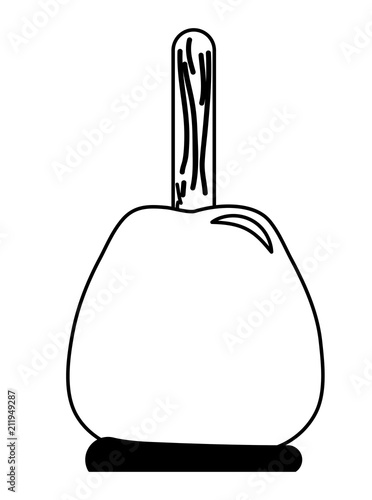 sweet apple icon over white background, vector illustration
