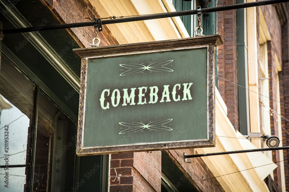 Fototapeta premium Schild 320 - Comeback