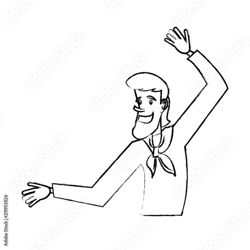 farmer man icon over white background, vector illustration