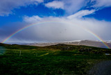 Beautiful rainbow in Borgarfjordur Eystri in Iceland