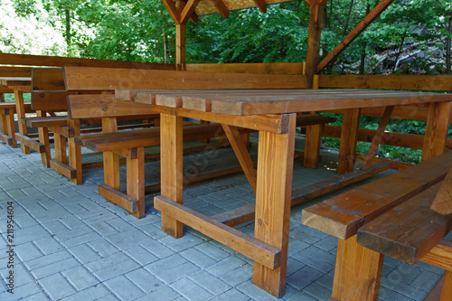 Wooden benches © tonysk