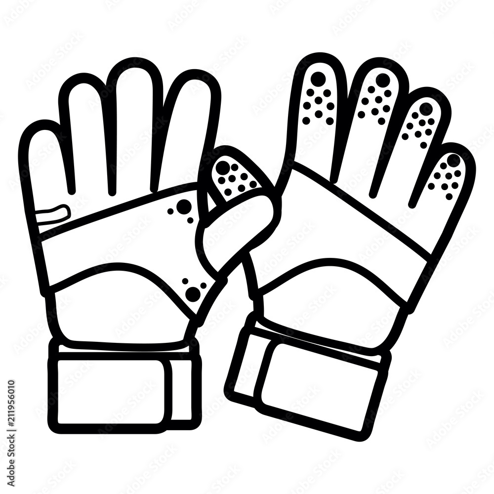 Cartoon Goalkeeper Gloves Stock Vector Adobe Stock