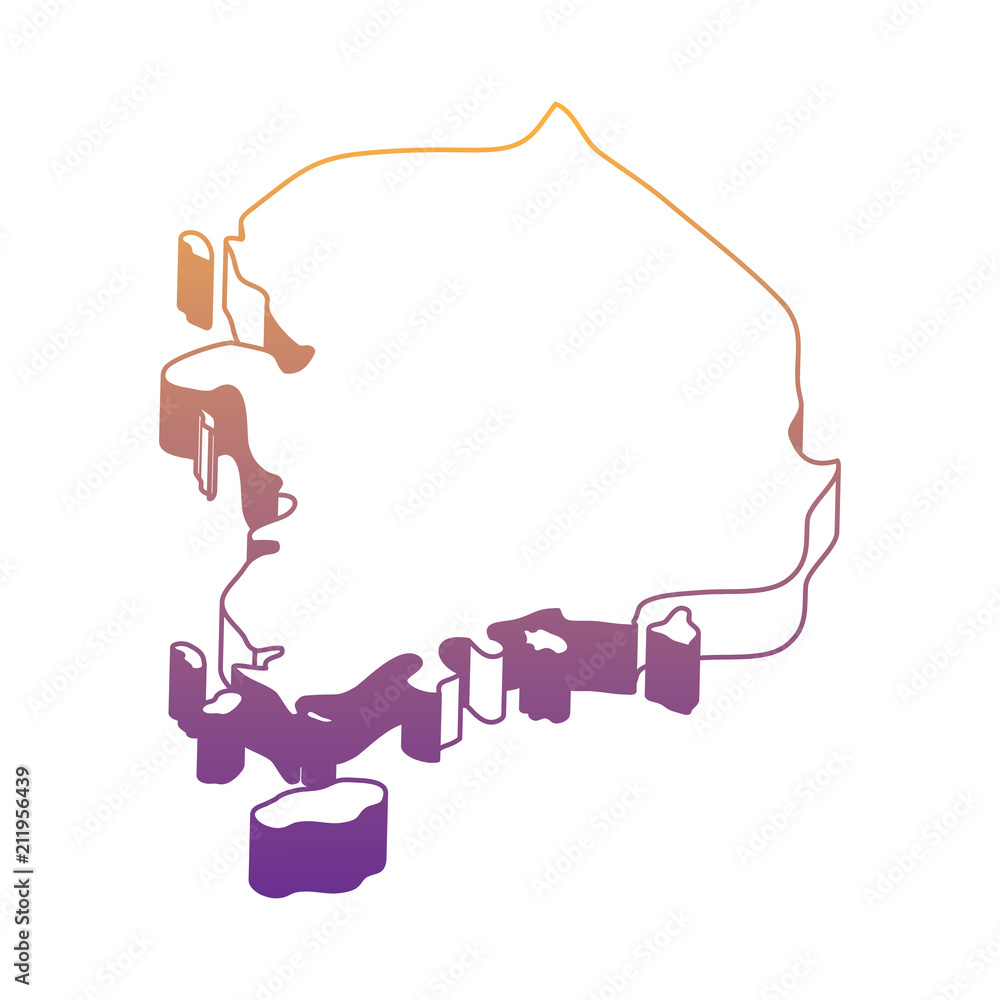 south korea map over white background, vector illustration south korea map over white background, vector illustration