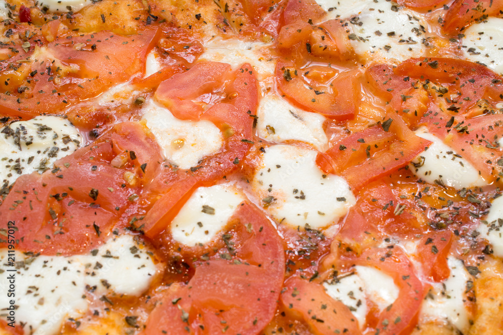 Food background: Pizza close up Food background: Pizza close up