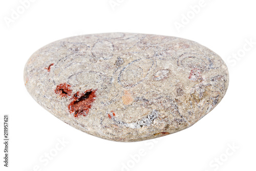 Sea stone isolated on white background
