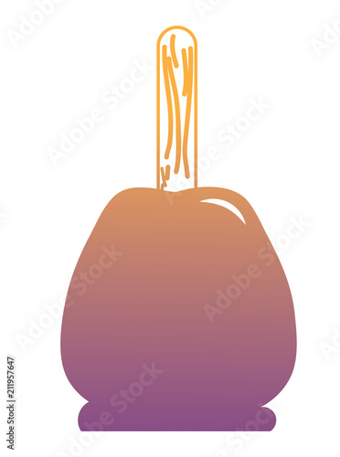 sweet apple icon over white background, vector illustration
