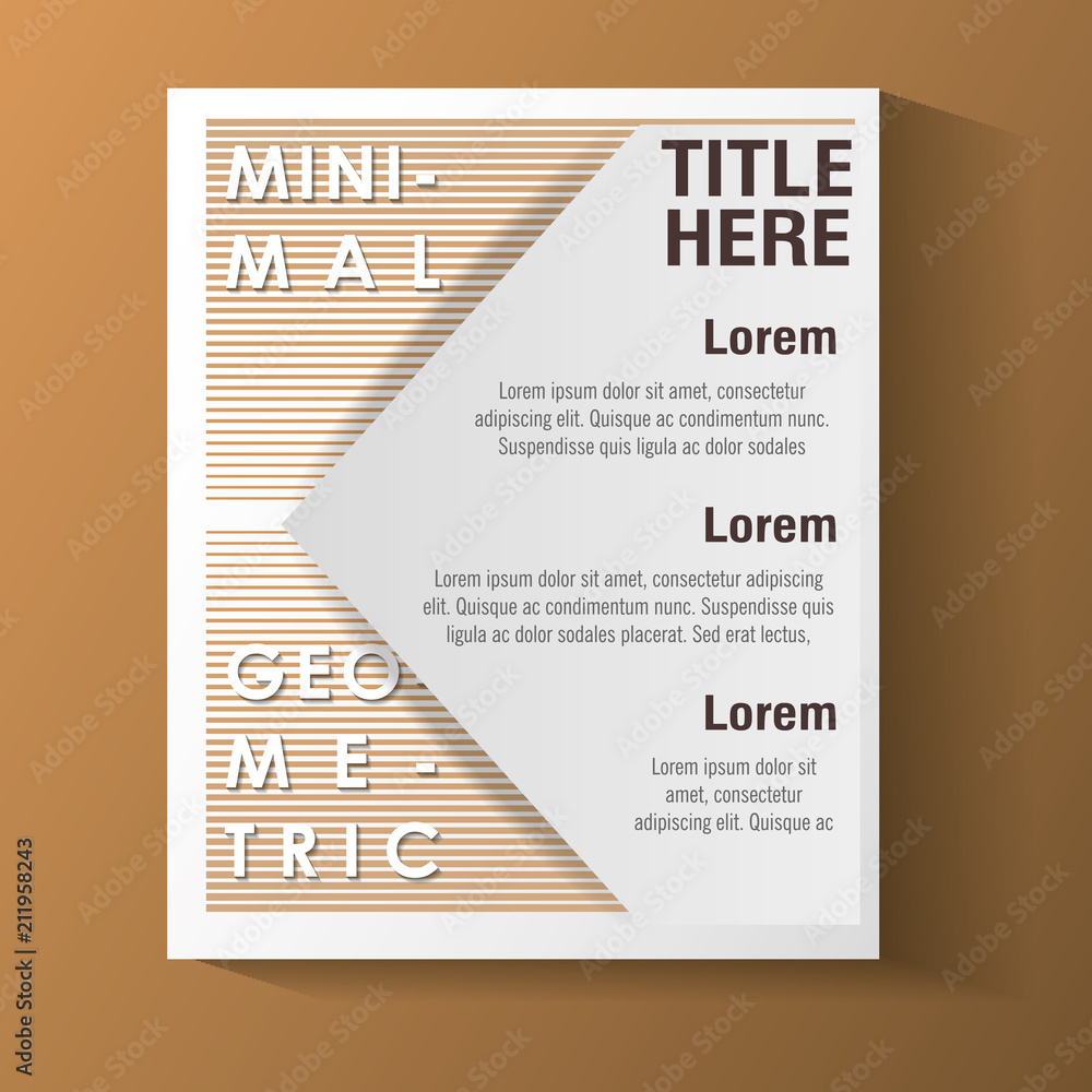 Obraz premium minimal geometric template label vector illustration design