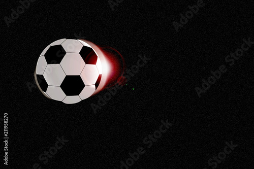 soccer ball on space background