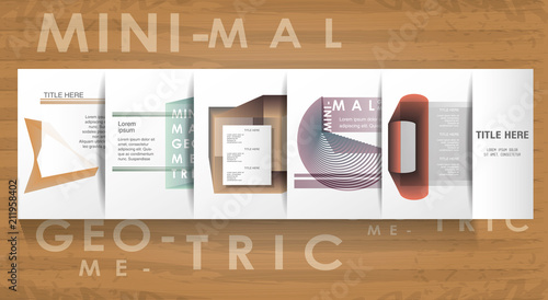minimal geometric set templates labels vector illustration design