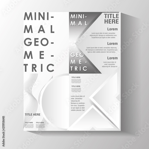 minimal geometric template label vector illustration design