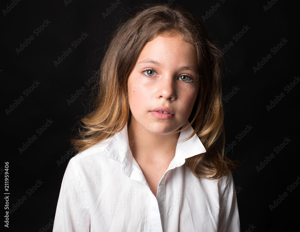 Portrait of a schoolgirl. Sweet and nice girl Portrait of a schoolgirl. Sweet and nice girl