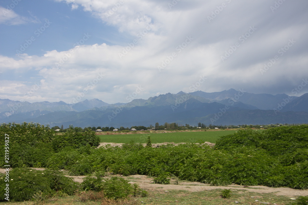 Mountain landscape from the Azerbaijani Oguz
