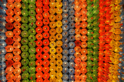 Photography Colorful Lanterns in Jogyesa Buddhist Temple, Seoul, South Korea