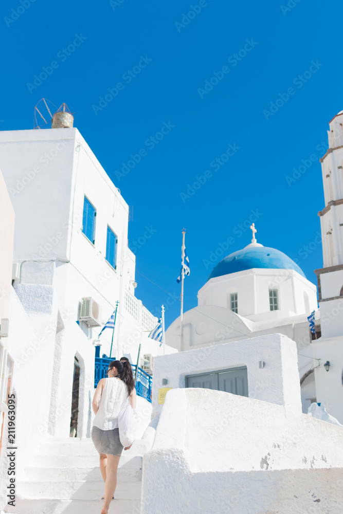 ギリシャ旅行 サントリーニ島 青と白の世界 Stock Photo Adobe Stock