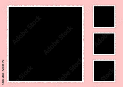 Square photo frame set for collage