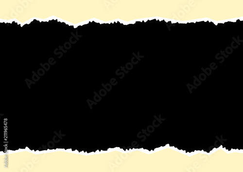 Torn edges of paper template for photoframe design element