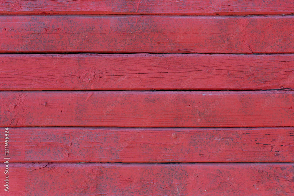 Fototapeta premium Old painted wood wall - texture or background