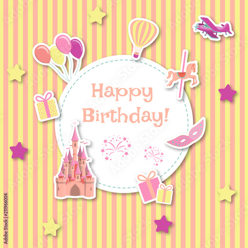 Childish birthday card