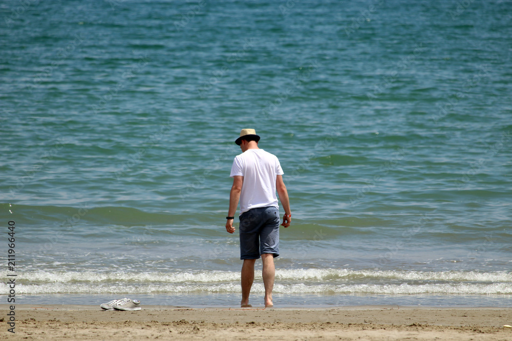 Walking towards the beach