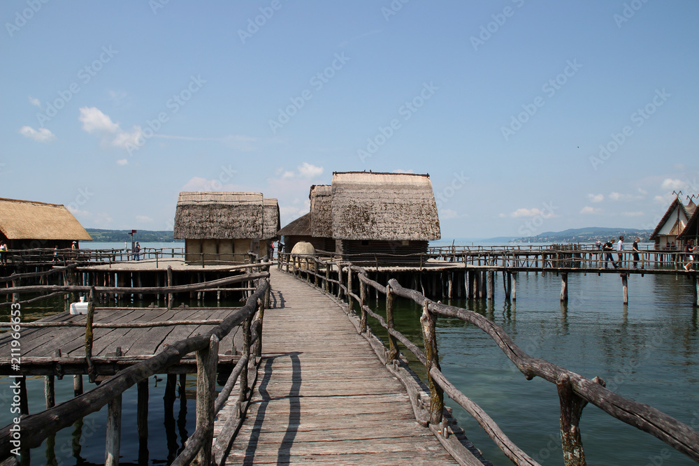 Obraz premium Das Pfahlbautenmuseum am Bodensee