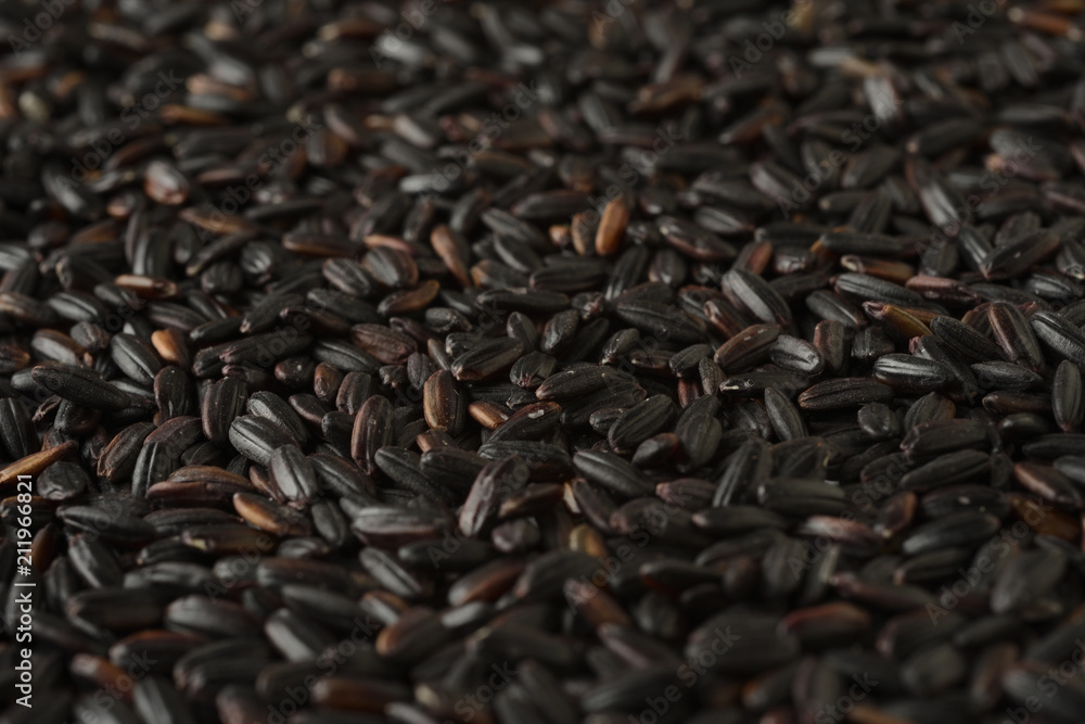 Arroz negro crudo, macro Arroz negro crudo, macro