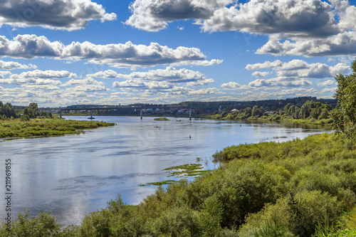 Fototapeta Naklejka Na Ścianę i Meble -  Sukhona River in Totma, Russia