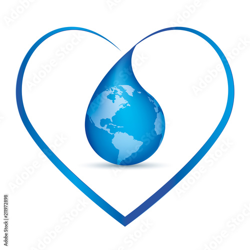 Simbolo ecologico goccia d'acqua America