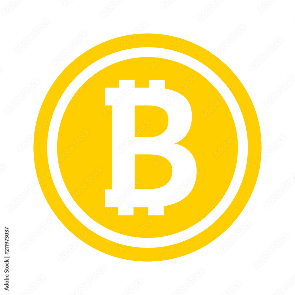 Bitcoin symbol in flat design. Vector Bitcoin symbol in flat design. Vector