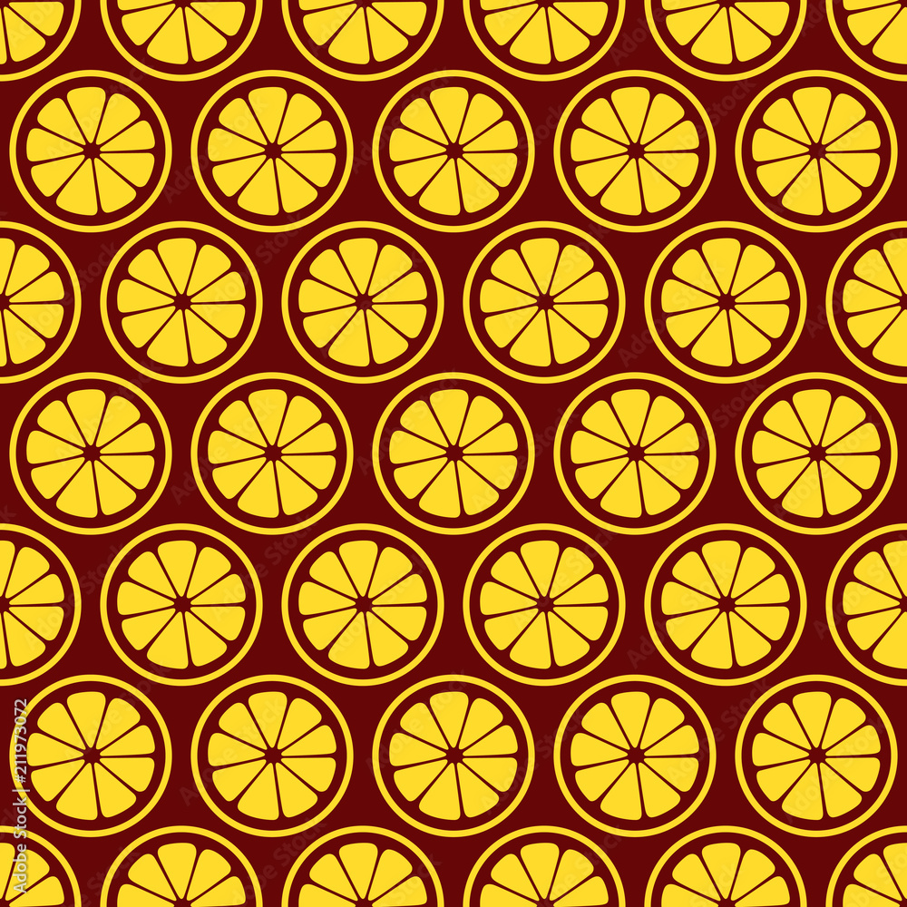 Lemon slices seamless pattern. Lemon slices seamless pattern.