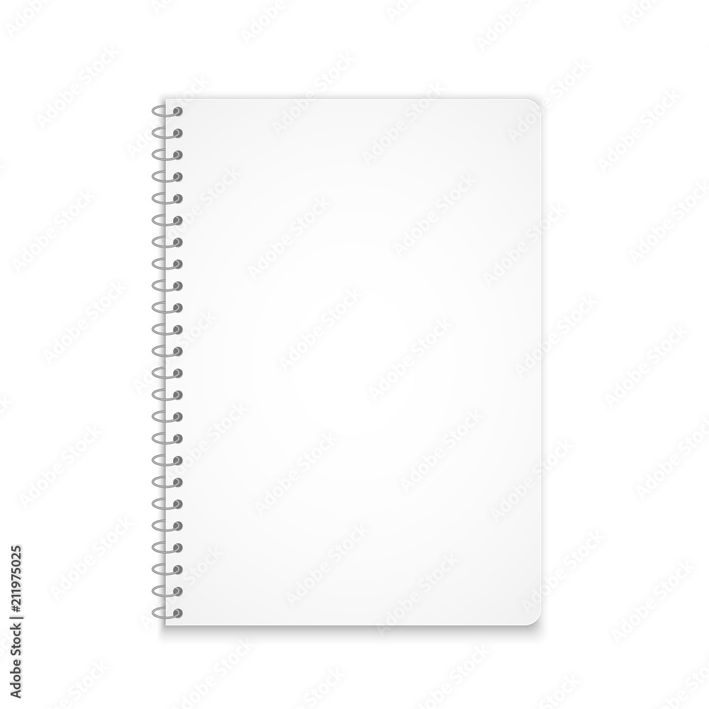Vertical notebook mockup shadow on transparent background with place for your image, text. Vector EPS10 Vertical notebook mockup shadow on transparent background with place for your image, text. Vector EPS10