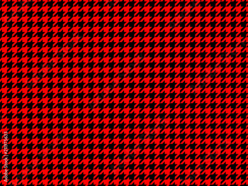 Dog tooth pattern red