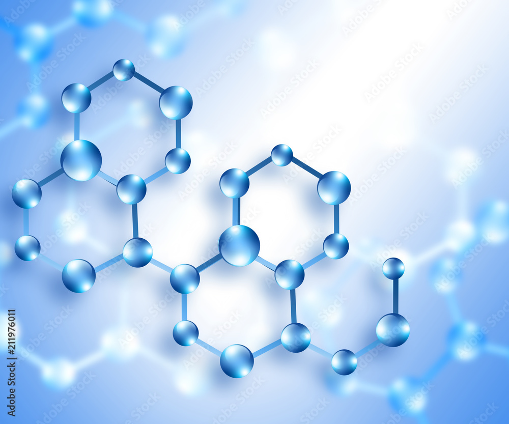 Molecule and atoms abstract background. Medical, chemical, full 3d background Molecule and atoms abstract background. Medical, chemical, full 3d background