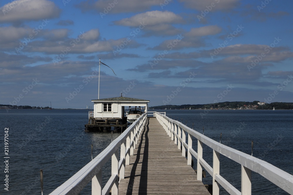 picturesque jetty with clear sky