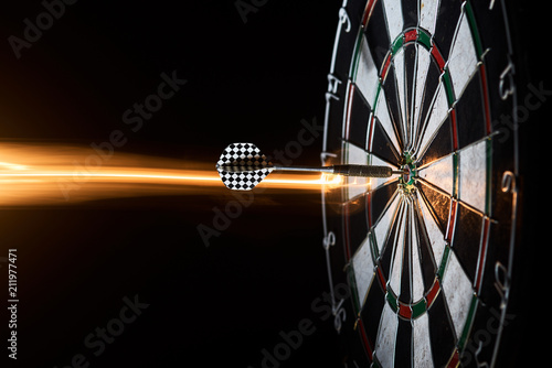 darts. Dartboard. dart in bullseye